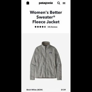 Patagonia Women’s Better Sweater Fleece Jacket